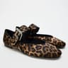 Leopard Pointed Toe Flats For Women Shallow Mouth Retro Loafer Ballerinas For Fall 6
