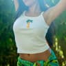Shiny Embroidered Pearl Beaded Crop Tank Top For Women 12