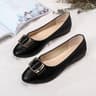 Modern Minimalist SquareBuckle Leather Flats For Women 7