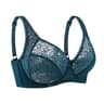 Ultrathin Sheer Deep V Lace Plus Size Bra For Women 9