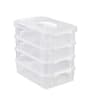 Extra Large 4 Tier Stackable Storage Box With Lid Clear Organizer For Toys And Building Blocks 7