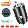 100W200W QC30 PD Mini Car Charger 1224V Fast Charging USB TypeC Adapter For IPhone Samsung Huawei X 7
