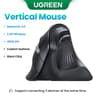 UGREEN Wireless Vertical Mouse With Bluetooth 50 And 24G 4000 DPI 6 Silent Buttons For MacBook And  6