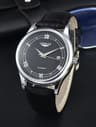 LONGLUX Automatic Mechanical Mens Watch Classic Leather Strap Watch With Date Display 5