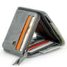 CONTACTS Crazy Horse Leather Vintage Trifold Wallet With Zip Coin Pocket 7
