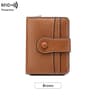 Retro RFID Blocking Womens Multi Card Wallet With Zipper Coin Pocket 11