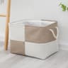 Large Capacity Linen Storage Basket Foldable Laundry Storage Basket With Handles For Toys Snacks  H 8