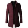 Oversized Mens Wool Pea Coat  Classic Mens Wool Overcoat Business Casual Winter Jacket 4XL 7