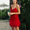 Colorful Sequin Feather Dress Sleeveless Feather Patchwork Dress Sparkly Womens Party Sequin Dress 10