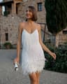 Colorful Sequin Feather Dress Sleeveless Feather Patchwork Dress Sparkly Womens Party Sequin Dress 11