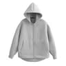 Womens Oversized Hooded Zip Jacket Casual Gray Big Pocket Outerwear Coat 6