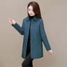 Korean Style Womens Plaid Quilted Midi Coat Thick Warm Long Sleeve Winter Jacket 11