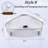 Stainless Steel Triangle Sink Drain Basket Strainer And Kitchen Organizer Rack 6