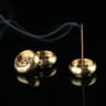 Bronze Lotus Alloy Incense Burner Plate Stick Holder Zen Meditation Decor 6