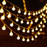 Battery Powered White Ball String Lights 15m 10 LED Fairy Garland 7