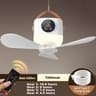 Portable Silent Ceiling Fan With LED Light USB Rechargeable Remote Control Lamp 8