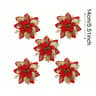 Glitter Artificial Christmas Flowers Tree Ornaments For Festive Holiday Decor 8