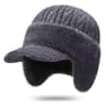 Plush Fur Lined Winter Earflap Beanie Hat Windproof Thick Knit Ski Cap 6