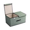 Foldable Non Woven Storage Box With Double Lid For Clothes And Underwear Organization 6