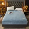 Soft Velvet Fitted Sheet Non Slip Elastic Mattress Cover Warm Plush Bed Protector 6