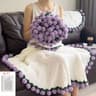 Handmade Crochet Rose Blanket Bouquet Gift Set With Gift Bag For Valentine And Birthday Surprise 6
