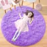 Ultra Soft Black Fluffy Round Rug For Bedroom And Living Room Comfort 10