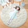 Ultra Soft Black Fluffy Round Rug For Bedroom And Living Room Comfort 12
