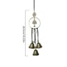 Lightweight Wooden Fish Hanging Ornament With Bell Coastal Wall Decor 10