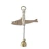 Lightweight Wooden Fish Hanging Ornament With Bell Coastal Wall Decor 8