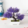 Mini Artificial Bonsai Tree Potted Plant Zen Desk Decor Faux Greenery 23