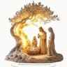 Transparent Acrylic Nativity Scene Ornament Minimalist Christian Table Decor 9