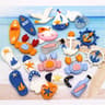Mini Resin Beach Charms Set Nautical Flatback DIY Craft Decorations 1020pcs 7