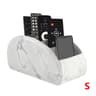 Premium PU Leather Remote Control Holder With 5 Compartments Desktop Organizer 10