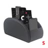 Premium PU Leather Remote Control Holder With 5 Compartments Desktop Organizer 11