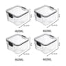 5Piece Stackable Airtight Food Storage Jar Set For Kitchen Pantry Organization 9
