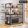 Compact Plastic Microwave Storage Rack Space Saving Countertop Organizer 8