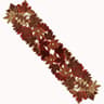 1pc Autumn Maple Leaf Embroidered Table Runner Flocked Brown Maple Design Rustic Farmhouse Thanksgi 8