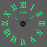 3D Luminous Frameless Wall Clock DIY Kit  Modern Silent Glow Wall Decor 18