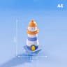 Mini Ocean Lighthouse Figurine Resin Miniature Landscape Decor For Garden  Desk 11