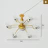 Mini LED Dollhouse Ceiling Chandelier 3V Realistic Light For DIY Miniature Scenes 8