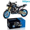 Technical MOC Motorcycle Building Blocks Kit For Creative DIY Assembly 8