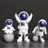 4Piece Astronaut Figurine Set  SpaceThemed Desk Decor  Educational Toy 6