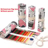 Canvas Roll Up Pencil Case With 12 Slots For Organized School And Art Supplies 13