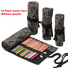 Canvas Roll Up Pencil Case With 12 Slots For Organized School And Art Supplies 21