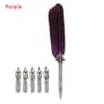Vintage Feather Quill Pen Set Luxury Calligraphy Writing Kit With 5 Nibs Gift Box 6