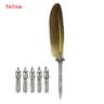 Vintage Feather Quill Pen Set Luxury Calligraphy Writing Kit With 5 Nibs Gift Box 14
