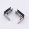 2PCS Zinc Alloy NonPerforated Glass Door Hinges For Wine Cabinets  Display Cabinets 6