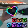 Solar Powered Heart Neon Car Window Light For Romantic Interior Decor 10