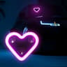 Heart Shape Solar LED Ambient Light For Car Interior Decor 9