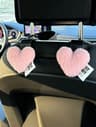 Plush Heart Car Seat Hooks Cute Backseat Bag  Clothes Hangers 6